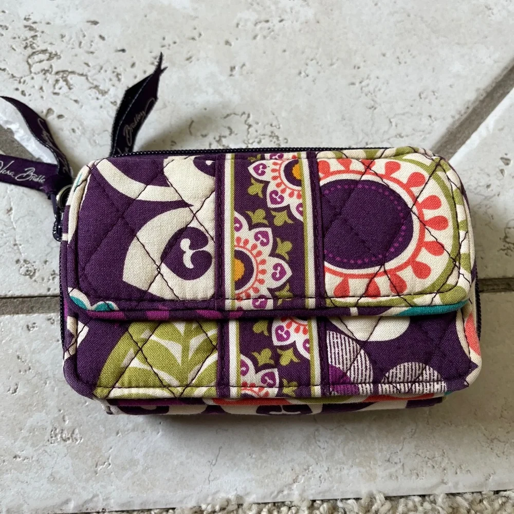 Vera Bradley crossbody wallet purple removable straps